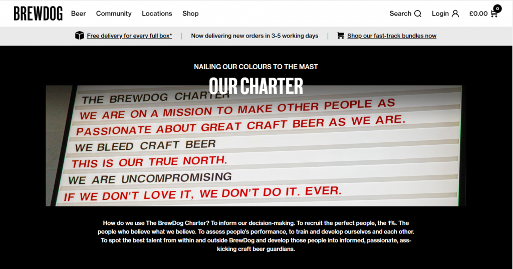 Brew Dog - Our Charter